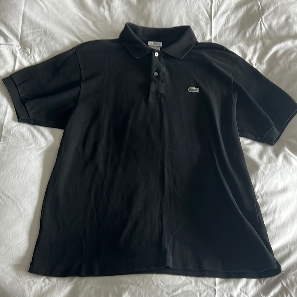 Lacoste Polo. Black. Size 5 (M)